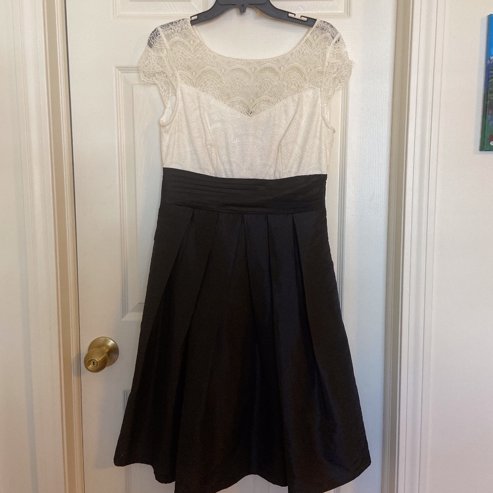 Cream and white cocktail dress